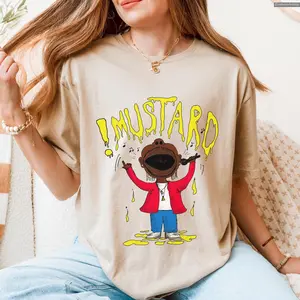 MUSTARD Hip Hop Merch West Coast Gifts for Fans Mustaaard Funny T-Shirt , Hottrend Fashion