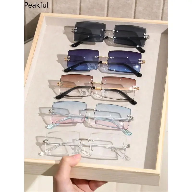 Unisex Fashion Square Decorative Eyeglasses, Vintage Simple Multicolor Eyeglasses for Outdoor Activities