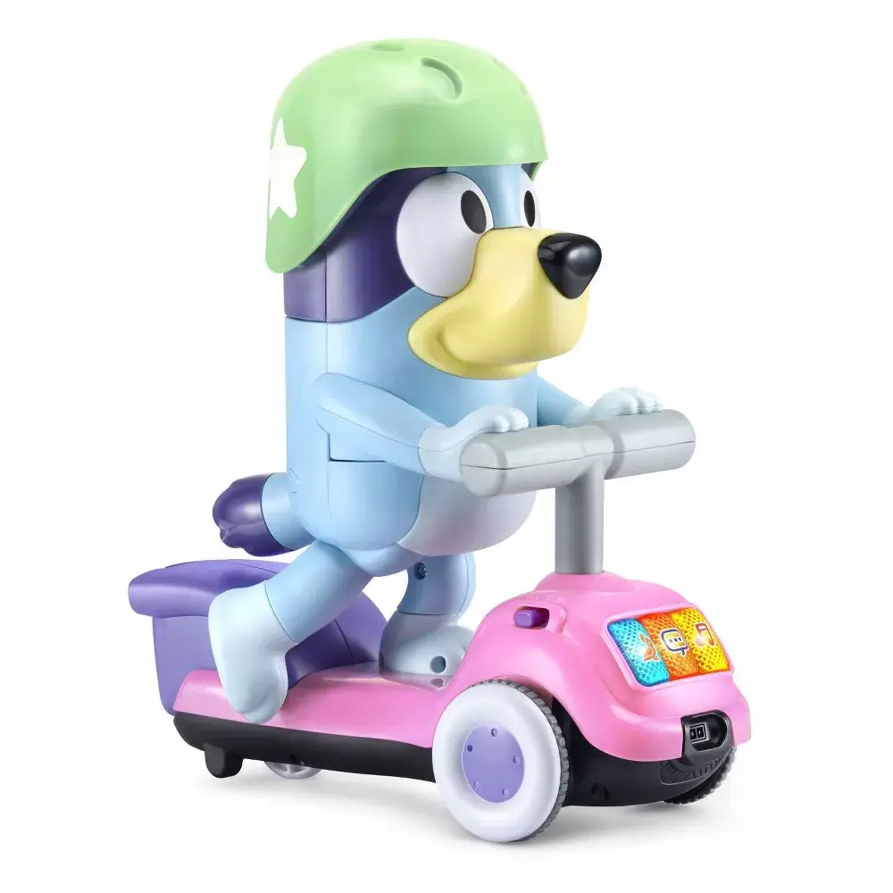 VTech Bluey Scooter Time Interactive Toy w/ Lights Sounds Songs Obstacle Games