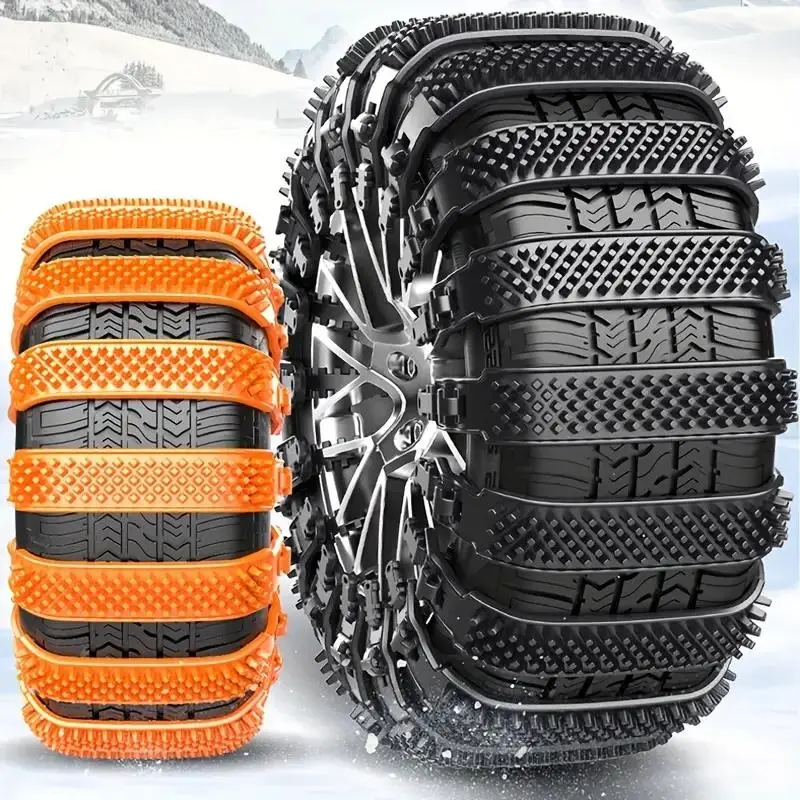 Universal Traction Tire Chain, Heavy-duty Rubber Anti-slip Chain for Cars, SUVs, and Light Trucks, Durable Plastic Tire Chain, Car Accessories