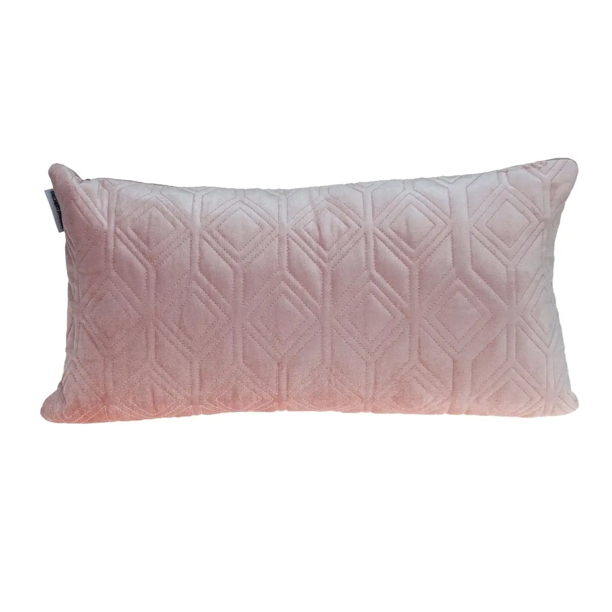 Aleta Transitional Pink Rectangle Throw Pillow - Parkland PILL21350P, 12x24x4 in, Cotton Blend, Woven Texture, Geometric Stitch, Concealed Zipper, 360-Degree Rotating Stand Compatible, Soft, 50% Viscose, Indoor Use, Dry Clean Only