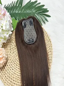 7x11 Human Hair Hair Topper for Women, Straight Hair, 3D Cover Design, Clip-In Bangs, Ideal for Thinning Hair, Available in