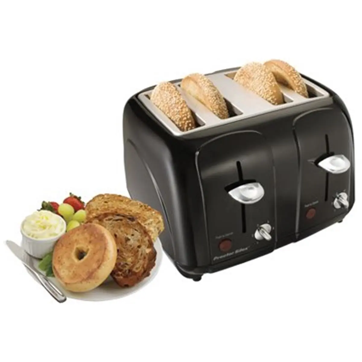Hamilton Beach 212 MAIN 4-Slice Extra Wide Slot Cool Touch Kitchen Toaster - Model 199202 with Slide-Out Crumb Tray, Toast Boost Feature