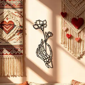 Skull Hand Design Wall Art, Metal Wall Decor, Art Wall Decoration, Creative Wall Hanging Decor for Home Living Room Bedroom