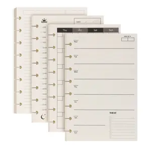 Calendar Task Planning Refill Pages, Loose-Leaf Notebook Inner Pages, Academic Planner, 8.5x0.5 Inches, 120 Sheets, Fits 8-Hole Binders, School Office Use, Office Stationery Supplies, Teacher Planner