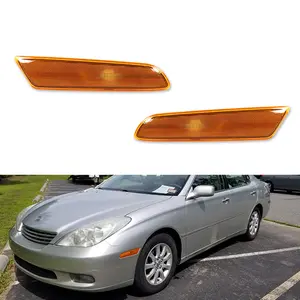 2pcs Amber Lens Front Side Marker lamps Lights Kit For 2002 2003 Lexus ES300 & 2004 2005 2006 ES330,Replace OEM 8173133021 8174133021, LX2532102 LX2533102