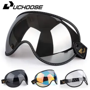 Bundled Windproof Goggles and Bubble Goggles for Quarter Helmet, Windproof Rainproof Duststorm Protection Gear, Safety Eyewear
