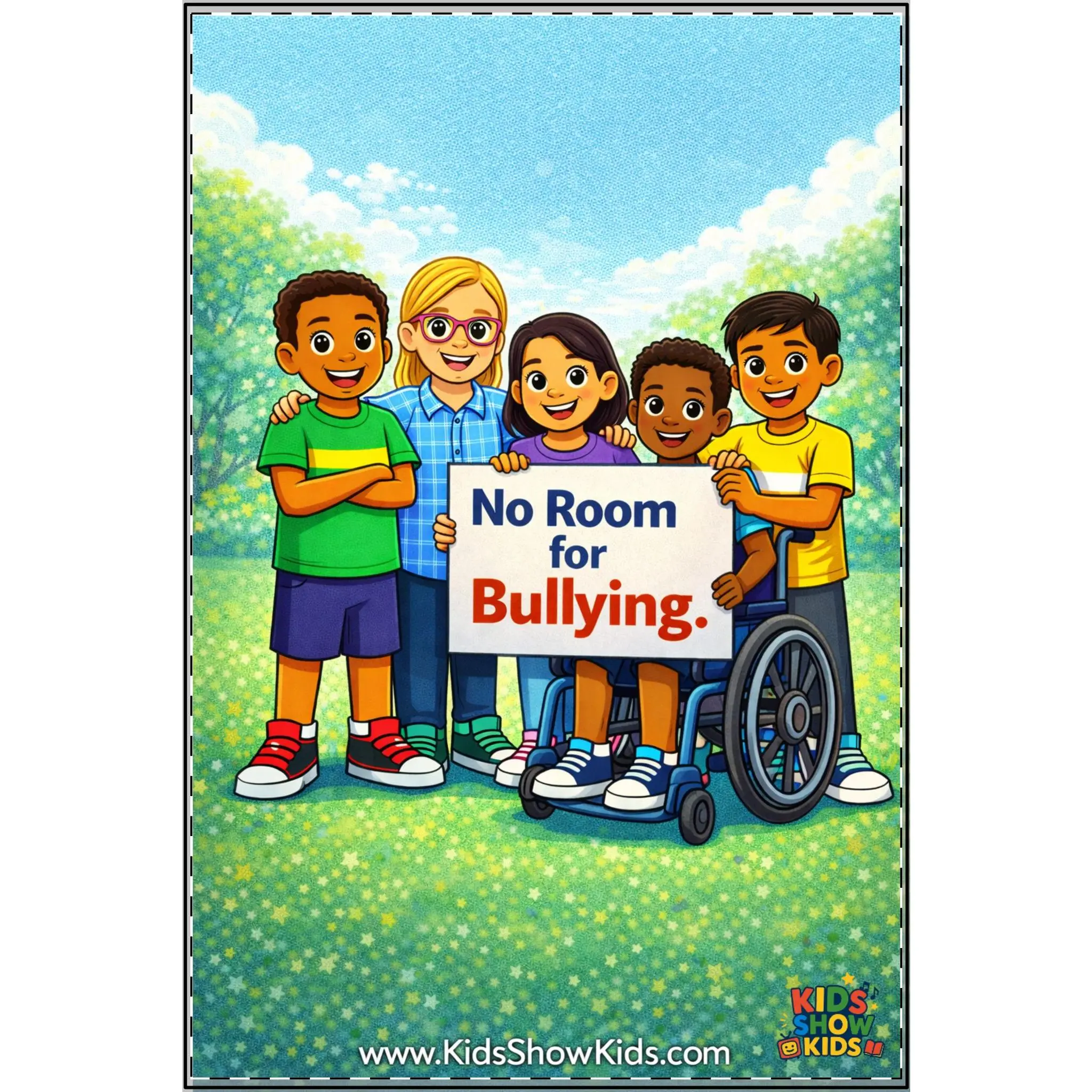 No Room for Bullying -18X24 Classroom Satin Poster