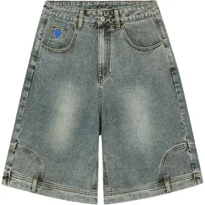 Washed Reverse Jorts Mens Casual Denim Shorts Loose Fit Baggy Jean Short Streetwear Trendy Outfits