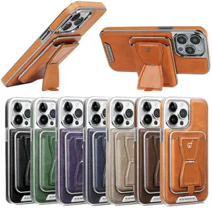 Leather print magnetic card holder  just for 2cards shell business leather Case for iPhone 15 Pro Max /15 Pro/14 Pro Max /14 Pro/13 Pro Max/13 Pro/12 Pro Max/12 Pro