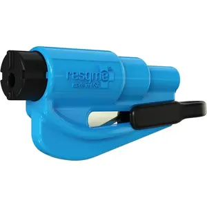 resqme The Original Keychain Car Escape Tool, Made in USA (Blue) (01.100.02)