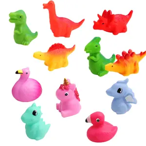 6 Pack Light-Up Dinosaur Bath Toys for Toddlers & Kids Mold-Free Hole-Free Glow-in-the-Dark Bathtub Toys Perfect Birthday Christmas Gifts for Boys Girls