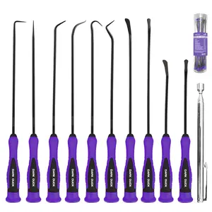 11PCS Automotive Hook and Pick Tool Set,Long & Mini Precision Puller Remover Tool Kit for Auto O-Ring,Seal & Gasket Removal,Mechanic Professional Tools,Automotive Maintenance Tools,Car Repair Essentials