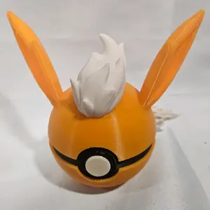 Flareon Inspired Functional Pokeball - Home Decor