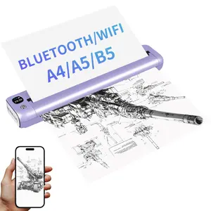 RT Portable Printers Wireless for Travel Support 8.5" X 11" US Letter Bluetooth Thermal Inkless Mobile Printer for Office Home