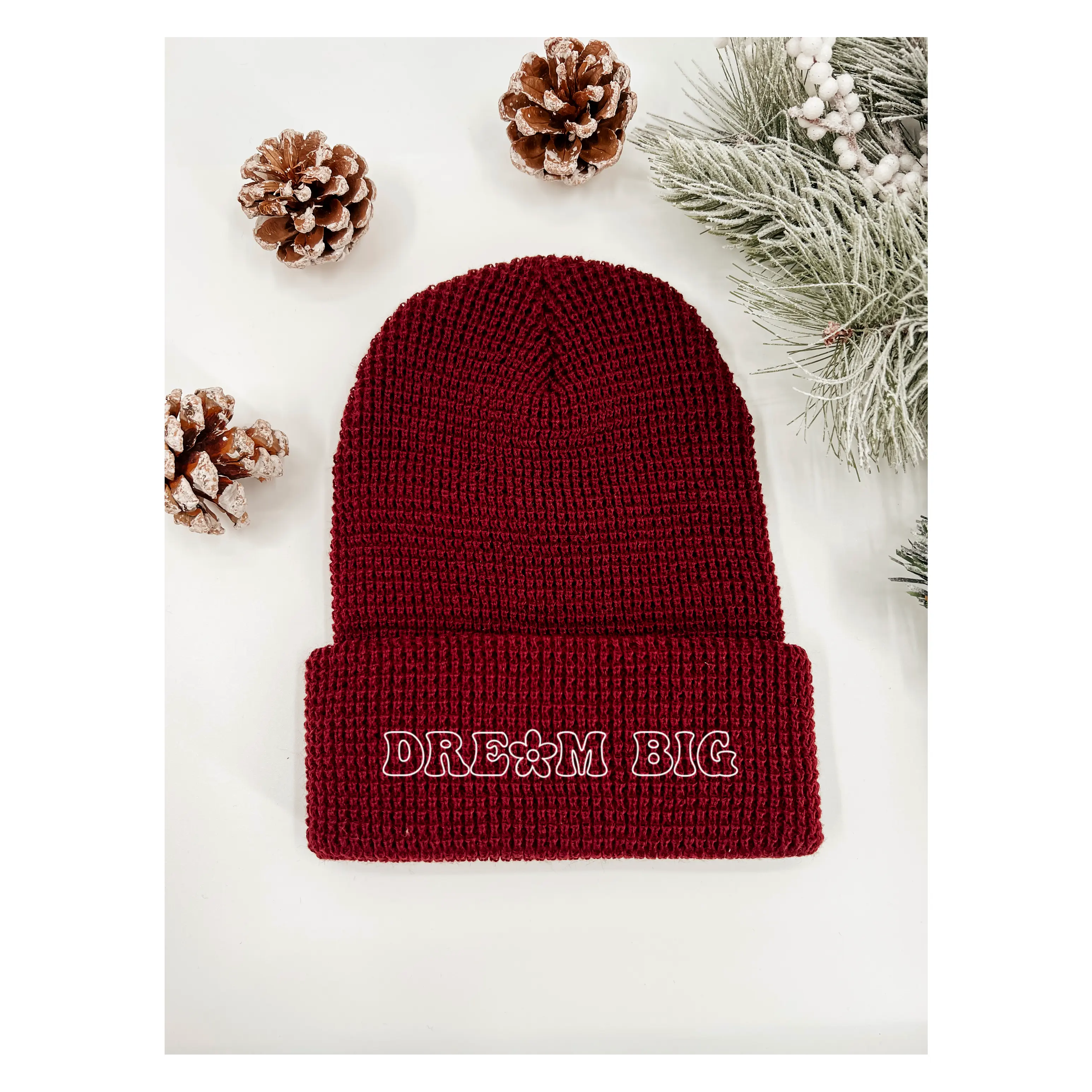 Dream Big Embroidered Beanie
