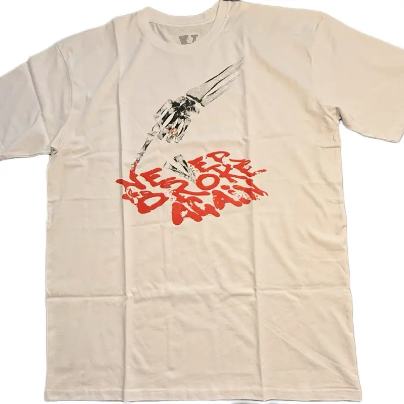 Vlone x Never Broke Again Men's 2XL White Graphic Print Short-Sleeve T-Shirt