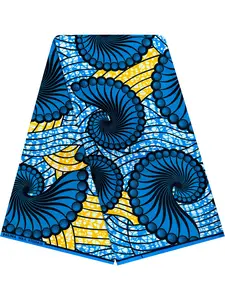 African Print Fabric Ankara Material, 6 Yards Kent Wax Cloth, Ideal for Crafting and Fashion Projects, Vibrant Patterns for Unique Designs