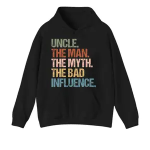 Uncle: The Man. The Myth. The Bad Influence.’ Retro Funny Hoodie | Perfect Gift For Chaotic Cool Uncles