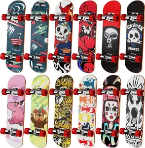 12 Piece Mini Fingerboards Multicolor Non Riding Toy Gift Set