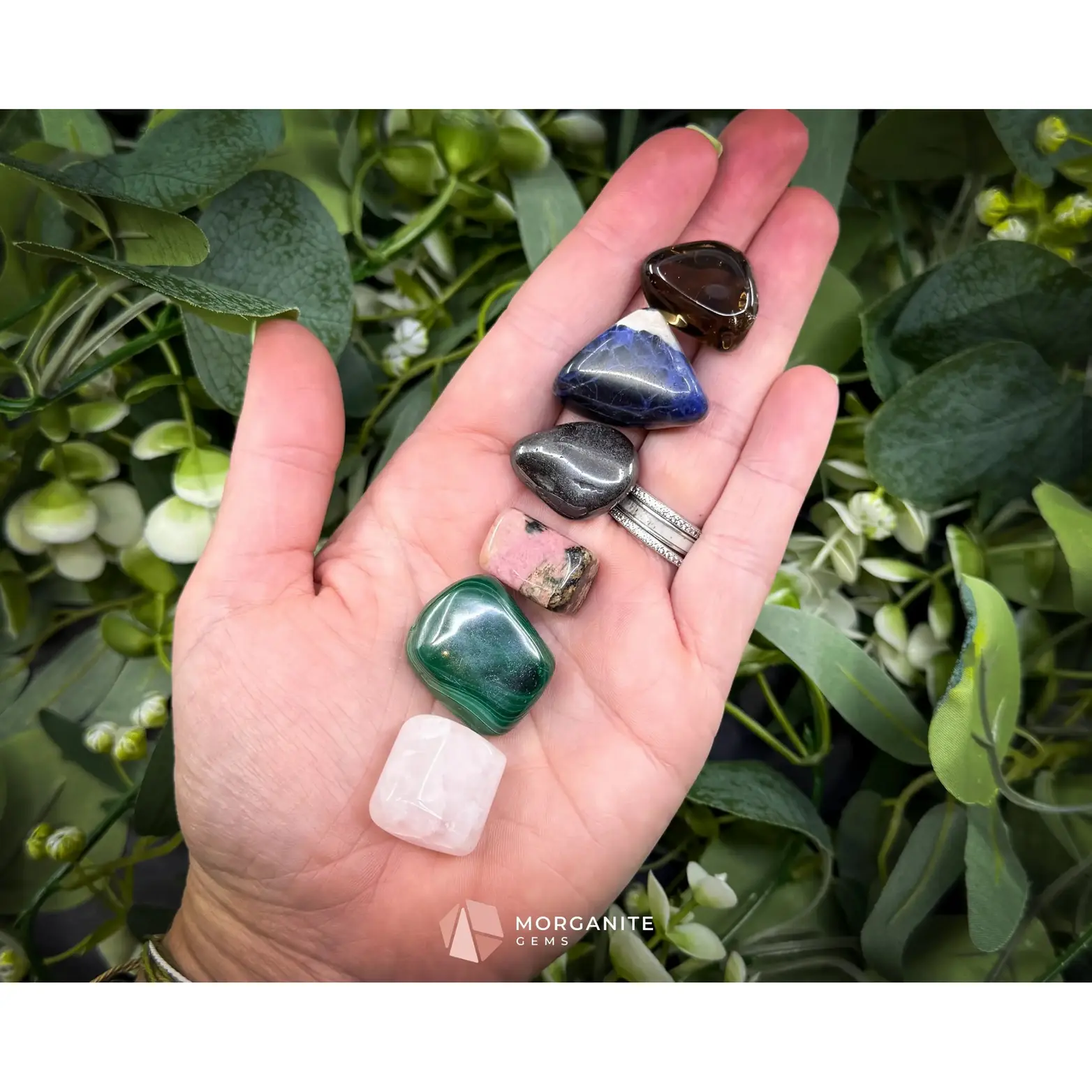 Scorpio Zodiac Crystal Set | 6 Gemstones + Selenite, Spiral Cage & Gift Box
