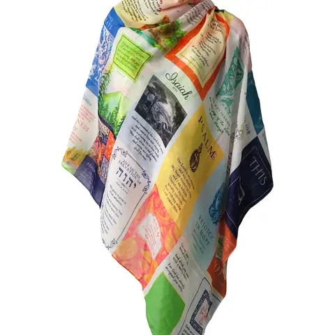 Prayer Scarves Joy Scripture Scarf - All Season Shawl, Female Neck Scarf for Neck Styling, Uplifting Christian Gift for Women