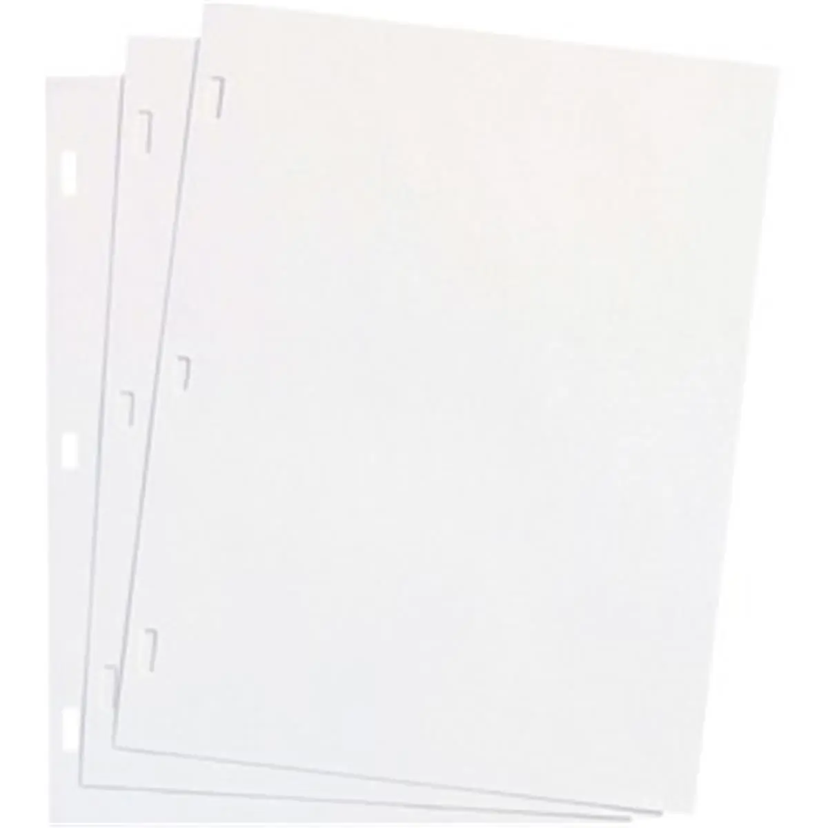 Wilson Jones WLJ90310 Unruled Unnumbered Plain Minute Ledger Sheet, 8.5"x11" Letter Size, 3 Rectangular Punched Holes, 8-1/4" Outside Post Spacing, 100% Recycled Acid-Free Paper for Office Use, White