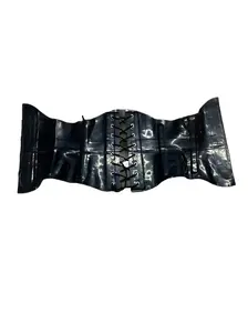 Pure Natural Latex Tight-fitting Corset with a cinched waist
