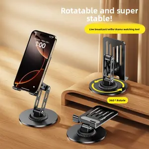 Three-axis metal mobile phone, tablet holder Stable Phone Holders 360 ° rotation and folding office lazy live broadcast drama chasing artifact wholesale