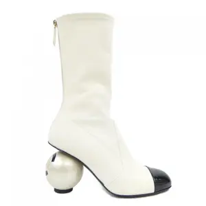 Pre-owned CHANEL Lambskin Small Leather Goods Stretch Patent Calfskin Boots
