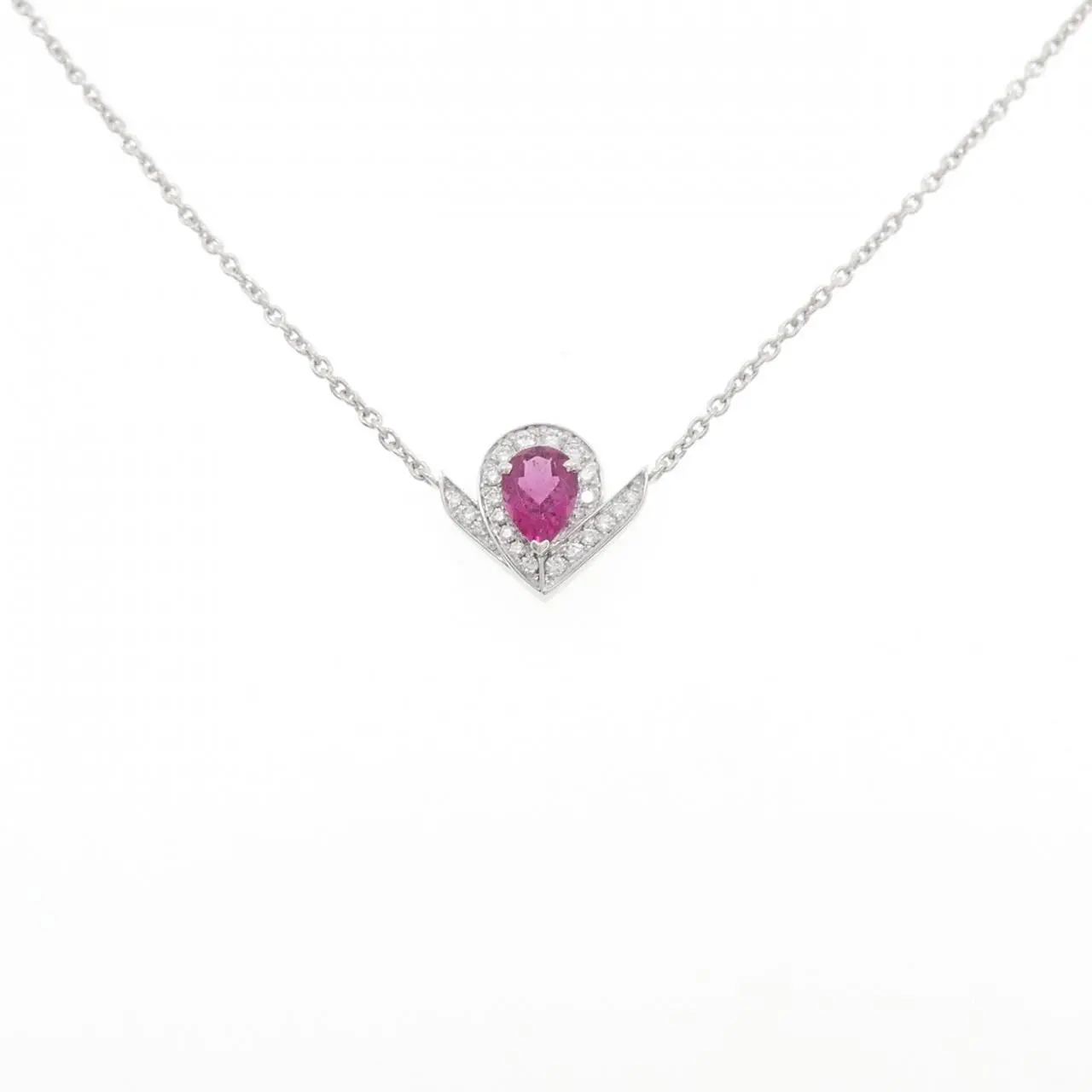 Chaumet Joséphine 750 White Gold Diamond Tourmaline Necklace