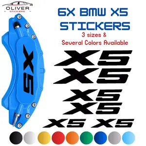 6x BMW X5 Brake Calipers Decal Stickers for Car