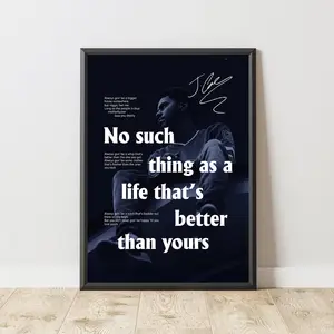 J Cole Dreamville Love Yourz Lyrics Wall Poster (No Frame), Rap Music Wall Art, Hip Hop Vintage Print, Gift For Fans