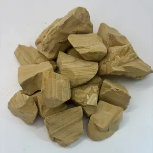 Edible Layered Yellow Kaolin Clay Chunks – From a Natural Cosmetic Grade Lump, Zero Additives, Hard-Brittle & Slightly Sticky After Water – 200g (7oz)