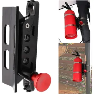 Vehicle Universal Quick Release Roll Bar Fire Extinguisher Mount Holder Compatible with for Jeep Wrangler Gladiator Ford Bronco UTV Polaris RZR Can Am ATV,Adjustable, Aluminum