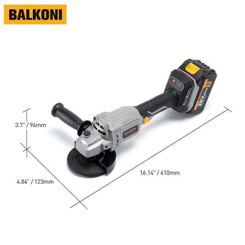 Brushless Motor Angle Grinder Cordless With Battery And Extensive Accessories, A Multi-purpose Machine, No Load Speed: 9000r/min, Three Adjustable Speed Settings, And A Compact Design, Perfect For Grinding And Polishin