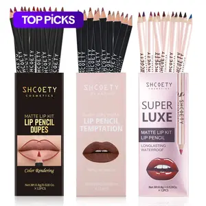 Summer Makeup, Matte Lip Liner Set, Waterproof Long-lasting Pencil, Easy Coloring Lip Liner Pen for Daily Use, Lipliner, Professional Lip Makeup Accessories for Women, Lip Product, Smooth Lip Kit, Multicolor, Lip Liner Pencils