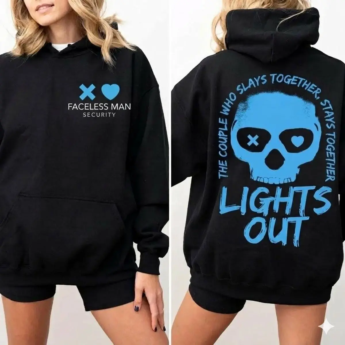 Lights Out 2 Sided T Shirt Sweatshirt, Hoodie, Navessa Allen Sweatshirt, Blue Skull Navessa Allen Book Sweater, Dark Romance Hoodie, Into Darkness Shirt , Unisex Sweater Pullover Tee