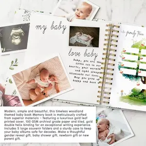 Baby Growth Record Book Set, DIY Pregnancy Journal, Infant Development Memory Book, Gift for Friends and Neighbors Expecting Baby