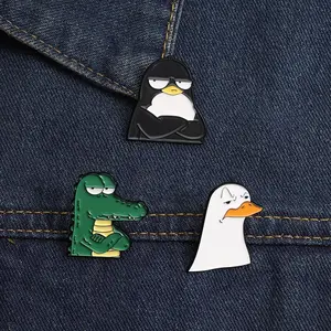 New spring 2026 brooch -3pcs cartoon animal series badge pin, fashionable cartoon brooch, metal material, suitable for decoration on backpacks and clothing, exquisite gift, perfect for giving gifts
