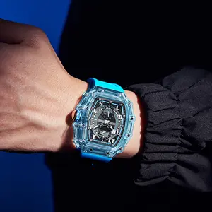 Fashion Watches, Men's Transparent WaterproofQuartzWatch,High QualityWatch,Calendar and day settings on the watch,Classic Design Watch,