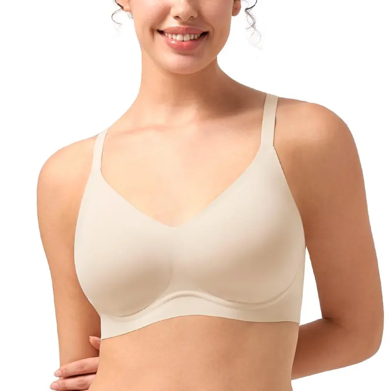 HSIA Tiya CloudSoft Jelly Wireless Comfort Buttery Soft Wire Free Seamless No Underwire Full Coverage Supportive T-shirt Bra Everyday Bra