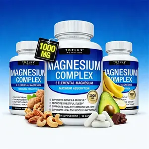 High Absorption Multi Magnesium Blend Supplement 1000mg – Magnesium Glycinate, Malate, Citrate, Taurate, Aspartate, Oxide, Orotate Non-GMO 90 Capsules