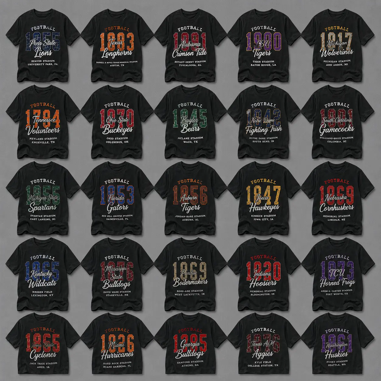 Unisex Vintage Football Graphic Tee, Retro College Inspired T Shirt, Stadium Heritage Design, Classic Sports Fan Shirt, Unisex Heavy Cotton Graphic Tee, Gameday Outfit, Football Lover Gift, Casual Streetwear Apparel