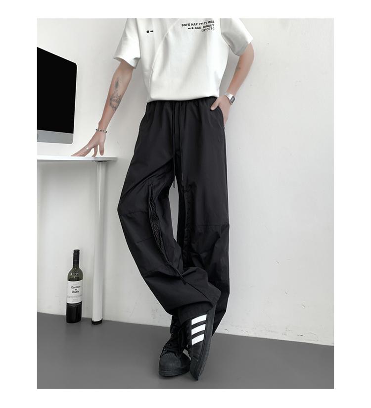 Summer Thin Pants Woven Outdoor Quick- drying Pants Men' s Loose Casual Pants Breathable Mesh Functional Overalls