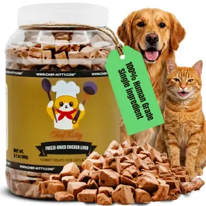 Chicken Liver Dog Treats | Freeze Dried Liver Treats for Dogs, 100% Human Grade, Single Ingredient | Grain-Free Kitten Treats, High Protein | No Additives or Preservatives | Tested in USA