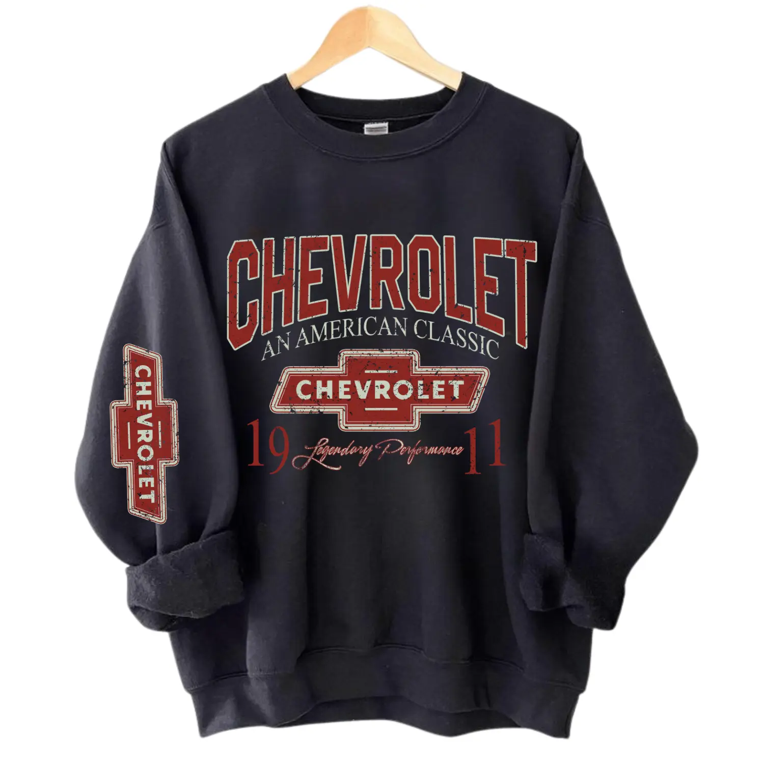 Vintage Chevrolet American Classic Sweatshirt, Hoodie Vintage Racing Crewneck, Retro Car Lover Gift, Mechanic Father’s Day Shirt, Gift For Men For Women, Truck Lover Shirt