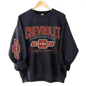 Vintage Chevrolet American Classic Sweatshirt, Hoodie Vintage Racing Crewneck, Retro Car Lover Gift, Mechanic Father’s Day Shirt, Gift For Men For Women, Truck Lover Shirt
