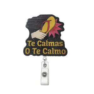 Cute Slipper Design Badge Holder, 1 Count Creative Badge Reel, Identification Badges & Supplies for Student Office Staff Doctor Nurse Teacher