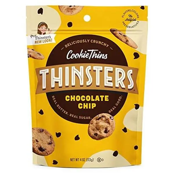 Thinsters Cookies, Chocolate Chip Cookie Thins, 4 oz Pack